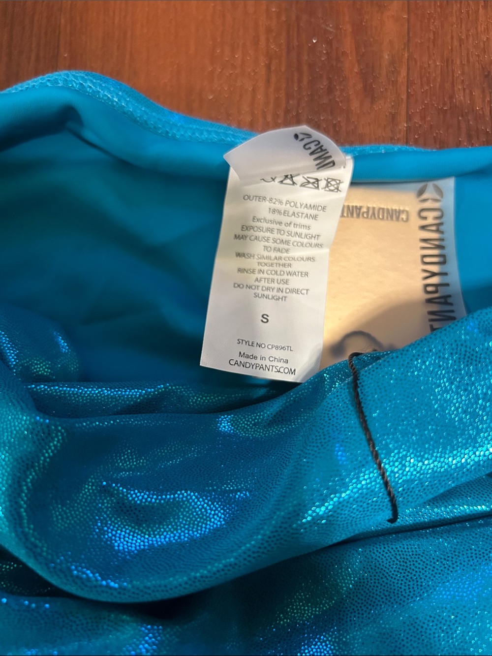 🆕 Candy Pants Metallic Turquoise Ruched Tube Top Y2K Clubwear Festival - Picture 2 of 3